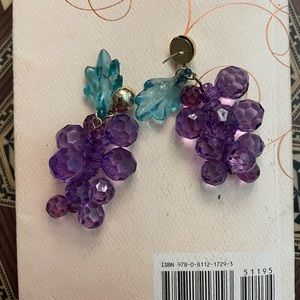 Adorable dangling grape earrings